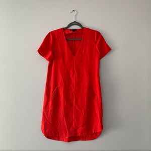 Banana Republic Red Shift Dress with Pockets